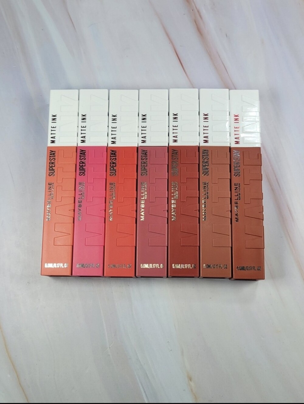 7 Piece Maybelline Super Stay Matte Ink Liquid Lipstick Bundle NEW!